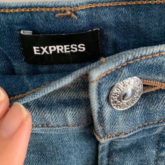 **SOLD**Express cropped high rise flair with bling - Picture 2 of 4